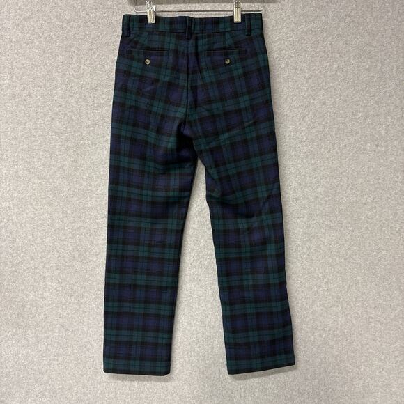 Janie & Jack Boys 12 Blackwatch Plaid Dress Pants Blue Green Coastal Holiday - Picture 4 of 11